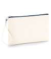 W520 Westford Mill Canvas Wristlet Pouch Natural / Navy colour image